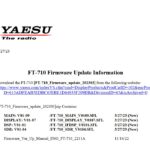 YAESU FT-710 Firmware Update