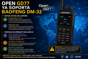 OpenGD77 ya incorpora soporte para el Baofeng DM-32