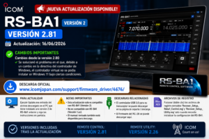 Nueva actualización disponible para Icom RS-BA1 Versión 2
