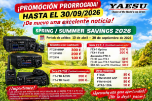NOTICIAS YAESU PROMOCIÓN AMPLIADA HASTA EL 30/09/2026
