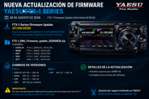 NUEVA ACTUALIZACION DE FIRMWARE PARA YAESU FTX-1